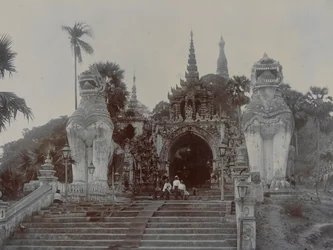 The Shwedagon Pagoda at Rangoon, Burma, c.1860 (albumen print)